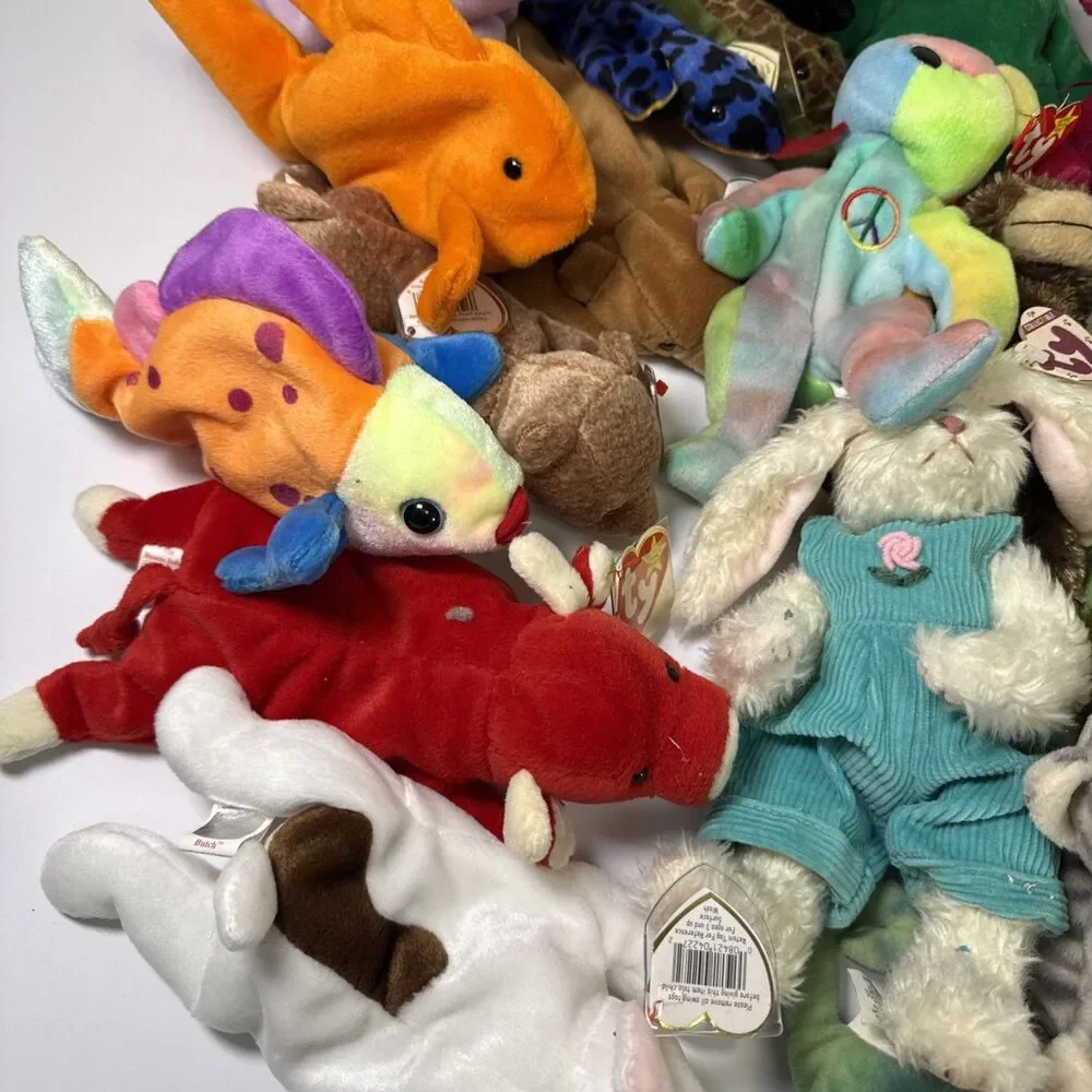 Lot of 45 Retired Ty Beanie Baby Collection w/ Tags